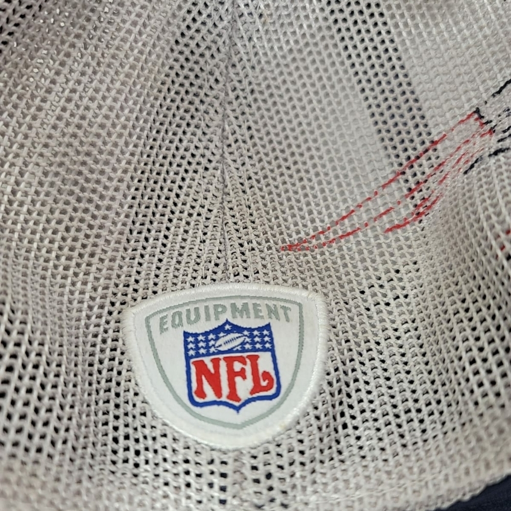New England Patriots NFL one Sz fit all Blue Fitted Cap Hat Gray - Picture 2 of 10